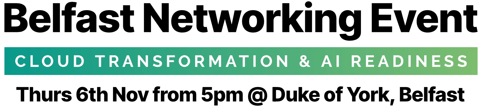 Belfast Networking Event
